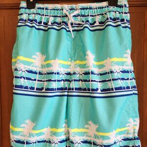 Gently used Boys Lined Swim Trunks XXL Size 16 Tropical Theme